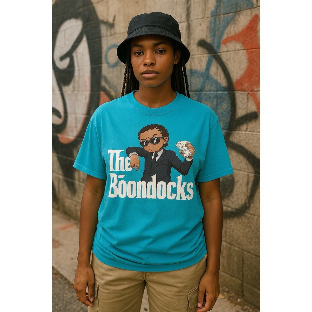 The Boondocks Shirt Mens L-XL Graphic Shirt Short Sleeve
